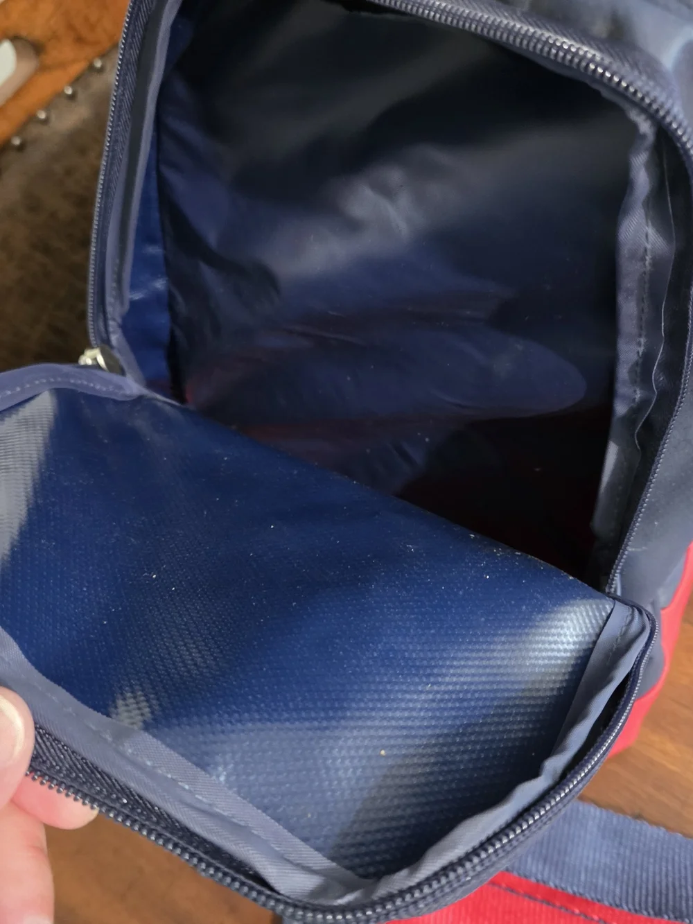 Tommy Hilfiger 1990s CLASSIC Navy and Red Travel Duffel